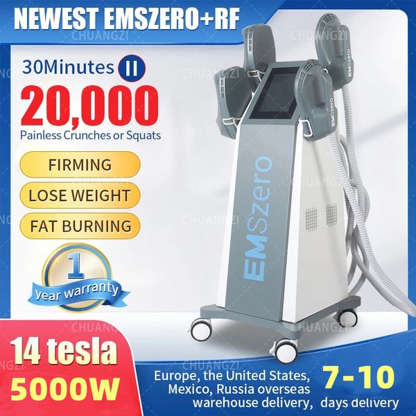 

dls-emslim rf electromagnetic slimming muscle stimulation fat removal emszero muscle building machine 2/4/5 handle optional