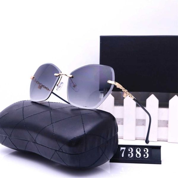 

sunglasses 2023 new overseas sunglasses men's and women's street shooting travel fashion glasses 7383, White;black