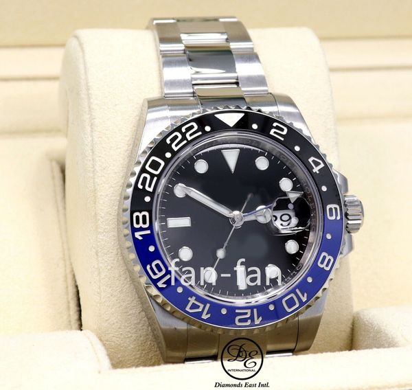 clean factory cal.3186 40mm ii 116710 blnr batman black/blue ceramic bezel box papers mint, Slivery;brown