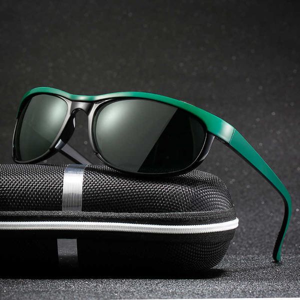 

2027 new men's polarized sunglasses outdoor sports cycling sunglasses sun shading sunglasses with box, Black
