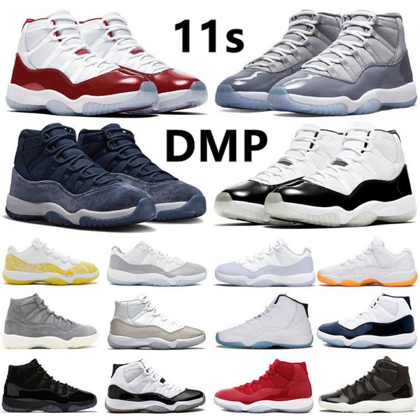 

11 11s mens basketball shoes dmp defining moments cherry cool grey midnight navy concord high 45 gamma blue men women trainers sports sneake