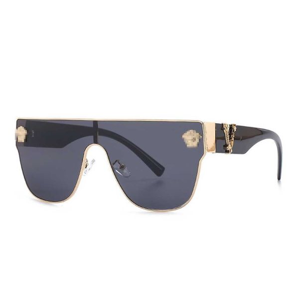 

sunglasses 2023 new 10087 large frame one-piece metal men's and women's sunglasses, White;black