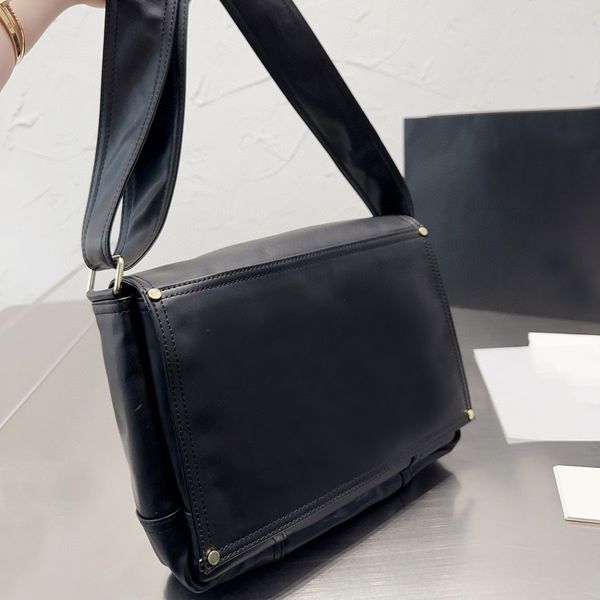 

designer channel bag black flip cover handbag purse embroidery brand logo adjustable wide strap