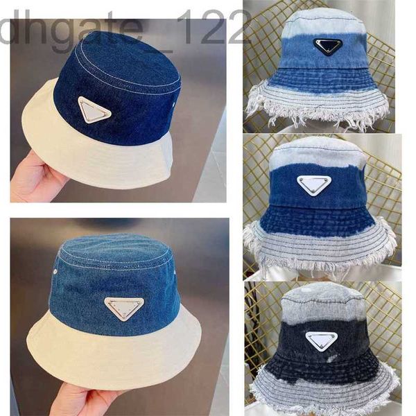 

designer 5 color luxury wide brim hat bucket s casquette trucker woman denim fitted cap cowboy bonnet beanie baseball caps snapbacks 2qnz, Blue;gray