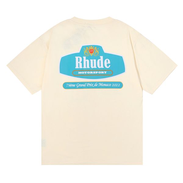 

spring summer rhude t shirt man t shirts women tees skateboard oversize men short sleeve t-shirt luxury brand men's t-shirts us size s-, White;black