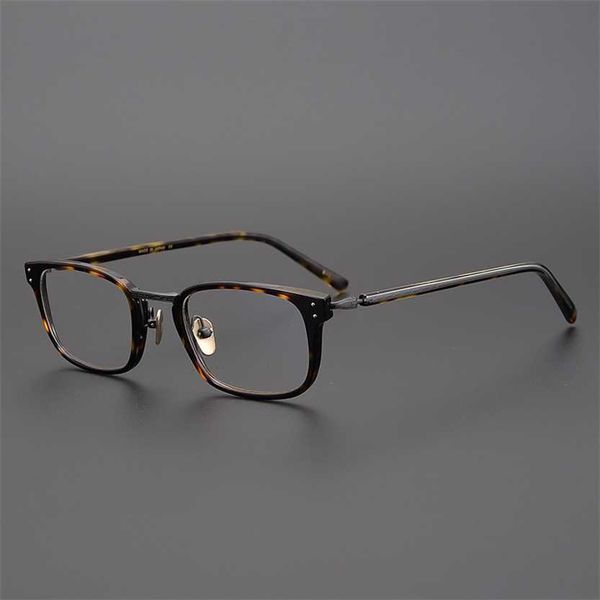 

sunglasses 2023 new japanese small square hand-made spectacle frame high texture plate glasses men's and women's fashion can be ma, White;black