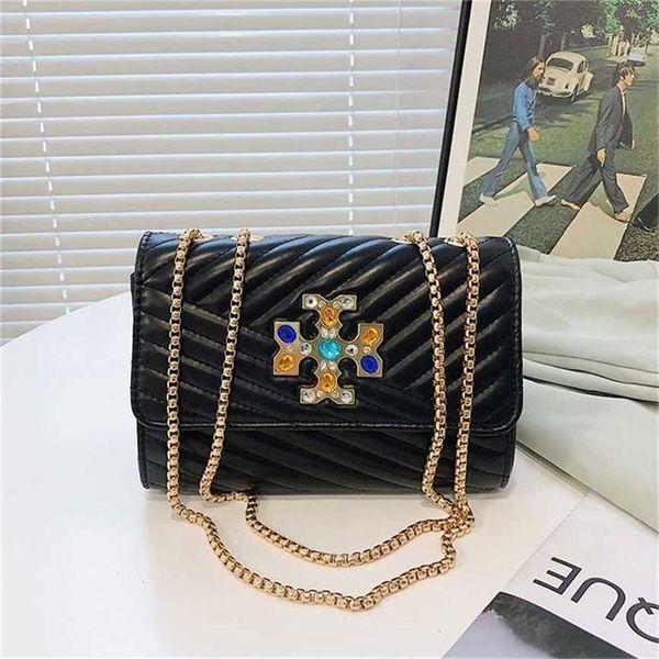 

handbag 2023 fashion women's bag leather quality handbag messenger summer lingge chain fashionable style armpit small square female bag