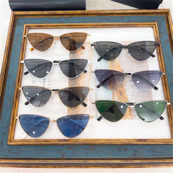 

sunglasses 2023 new paris brand triangular cat's eye ins tide wind anti ultraviolet street pgraphy sunglasses bb0193, White;black
