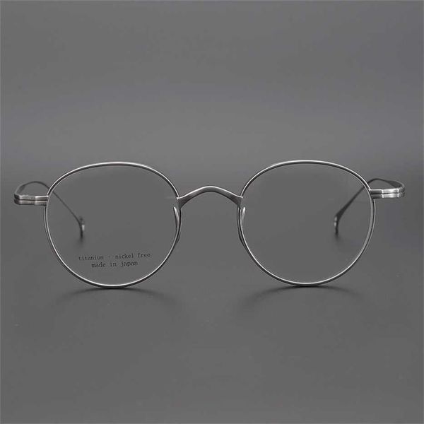 

sunglasses 2023 new japan's collection john lennon's same round frame republic of china style pure titanium glasses ultra light la, White;black