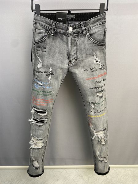 

dsq phantom turtle men's jeans classic fashion man jeans hip hop rock moto mens casual design ripped jeans distressed skinny denim bike, Blue