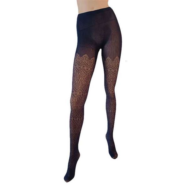 

straight nylon spandex anti-stripping nightclub jumpy youth bagged thin tights and mesh socks, Black;white
