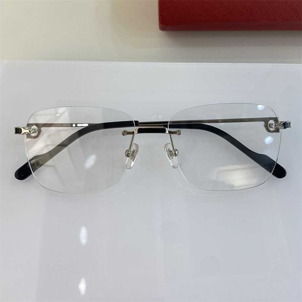 

sunglasses 2023 new fashion kaka frameless square men's business myopia frame personalized comfortable sunglasses outdoor driving, White;black