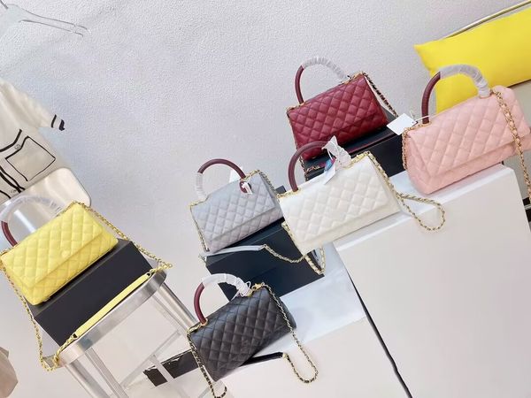 

cc bag shopping bags classic mermaid quilted flap caviar leather gold chain luxury handle totes crossbody shoulder handbags