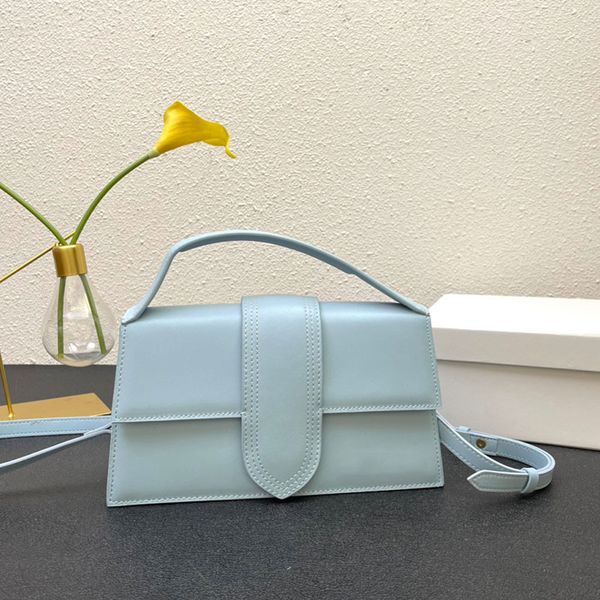 

the single shoulder bag leather makaron fashion messenger bags simple and versatile designer flip handbag 24cm