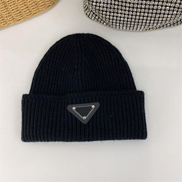 

designer beanie cashmere hats cap knitted bucket hat fitted luxury hats designers men womens triangle p caps d218262hl272w, Blue;gray