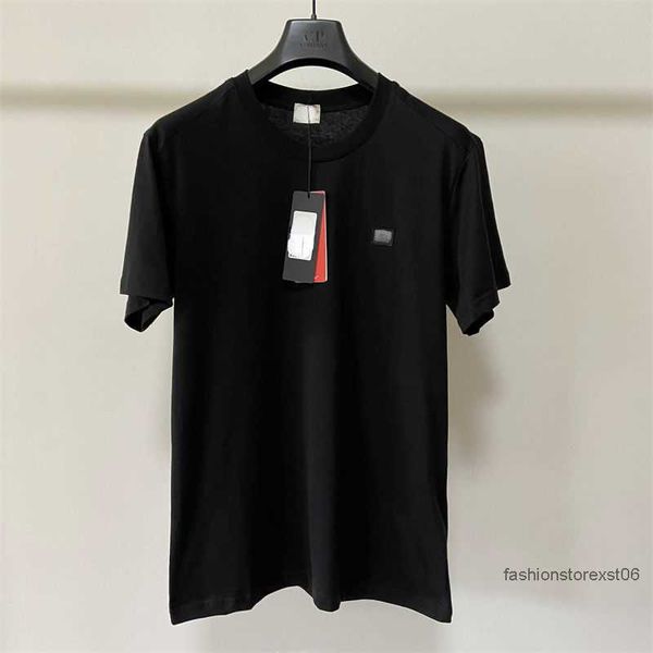

cp t-shirt men's t-shirs high end shir summer mens coon round neck designer shor sleeved casual loose trend, White;black