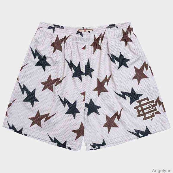 

summer mens fashion brand ee basic shorts eric emanuel casual mesh short newyork city skyline designers gym running fitness beach loose xmde, White;black