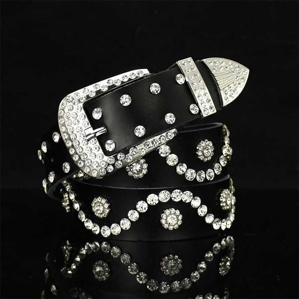 

designer belts krah 2023 red women's wide leather diamond decorative belt fashion versatile jeans with diamond black jcbh factory outle, Silver