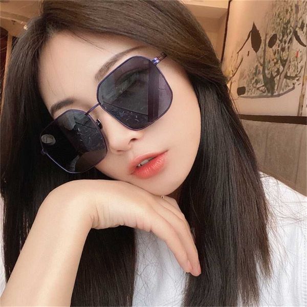 

sunglasses 2023 new b family fashionable personality ins net red same style women metal big square sunglasses bv1108, White;black