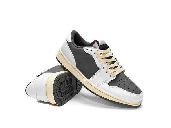 

jumpman 1 low og reverse mocha basketball shoes sail university red ridgerock male female fashion sport zapatos sneakers excellent quality