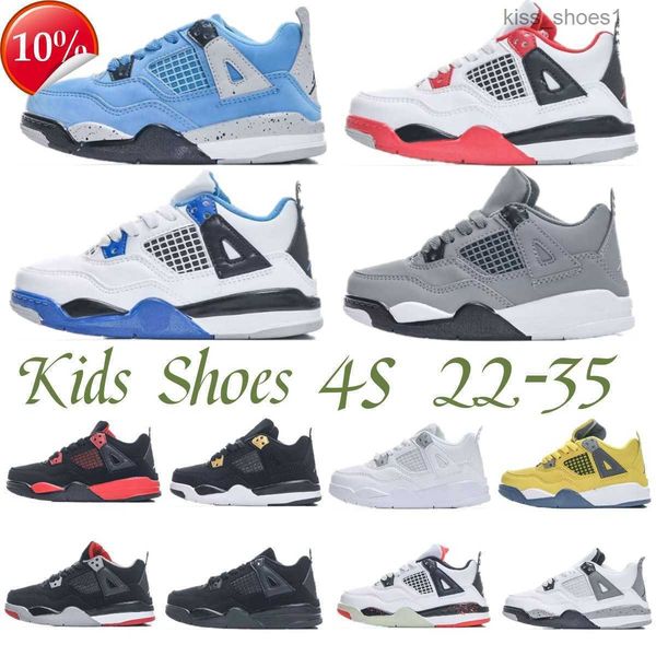

kids shoes 4 basketball 4s designer sneakers boys military black cat trainers baby kid shoe fire red thunder girls children youth