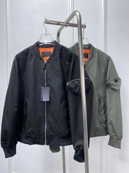 

2023 new designer jackets stylish pocket spliced zipper designs luxury designer mens short jackets, Black;brown