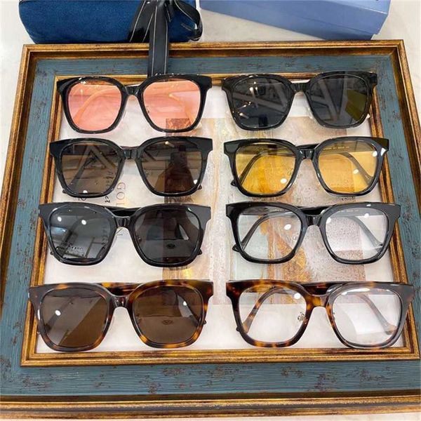 

sunglasses 2023 new family g's board big frame wind ins fashion star net red same style plain face sunscreen sunglasses gg100, White;black