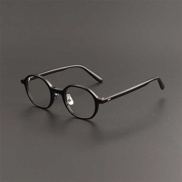

sunglasses 2023 new japanese designer handmade plate eyeglass frame personalized pattern men type myopia and glasses for women with degree, White;black