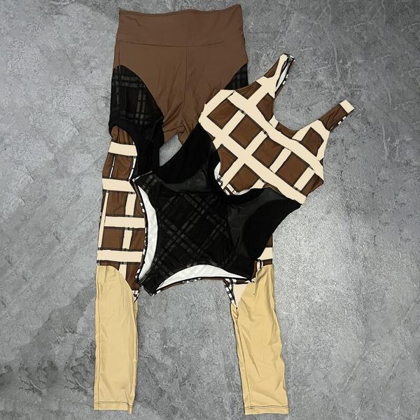 

designer yoga outfit women shirt pants sport tights classic stripe ladies fitness wear swimming diving bathing suit