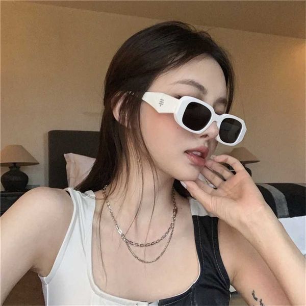 

sunglasses 2023 new p family square star with irregular personality plate face small, White;black