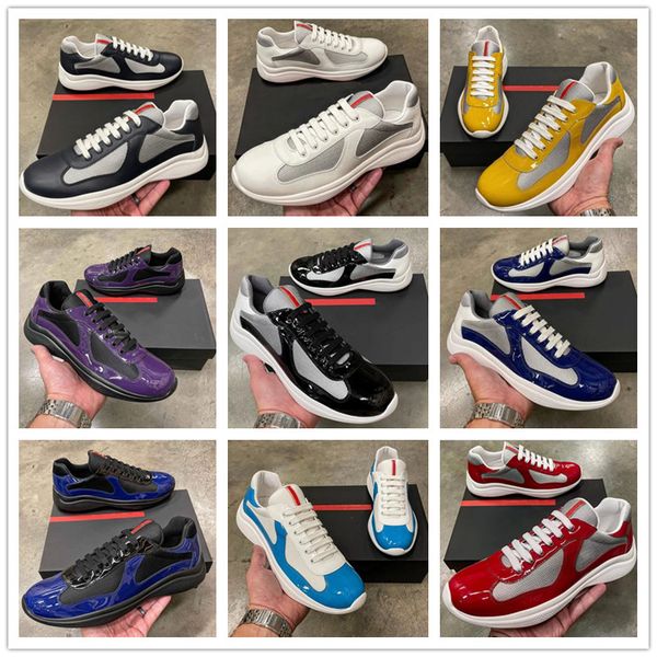 

2023s/s casual runner america cup sports shoes low sneakers men rubber sole fabric patent leather men's wholesale discount trainer orig, Black