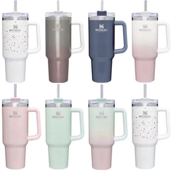 

stanley 40oz mug tumbler with handle insulated tumblers lids straw stainless steel coffee termos cup with logo 16 colors