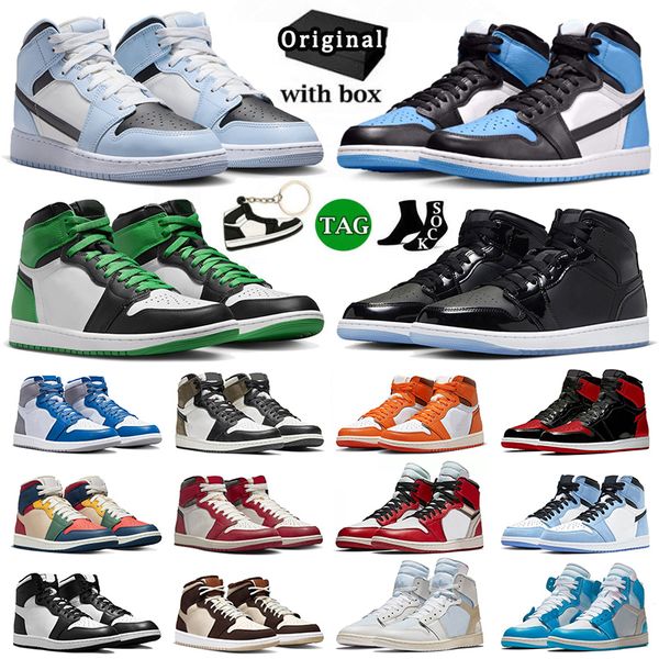 

retro 1 basketball shoes mens womens mid space jam chicago high travis 1s low black phantom reverse mocha unc toe denim sneakers