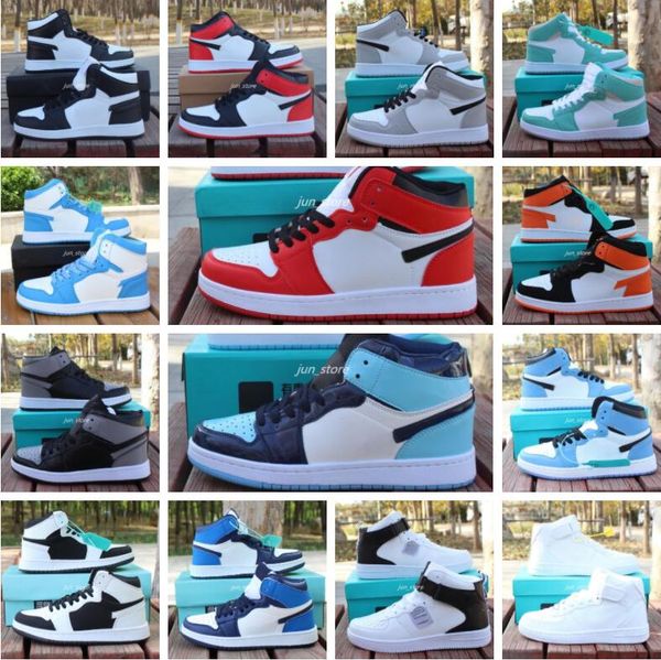 

jumpman 1 basketball shoe men running shoes womens designer sneakers trainers skateboard white gold black university red yellow gao bang run