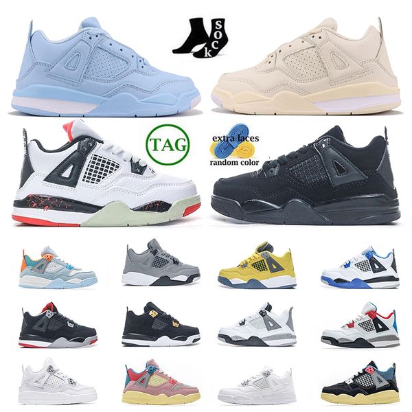 

kid shoes jmpman 4 4s children preschool training shoes for young girls designer young boy diy analyzes sail fire red bred fire red royalty