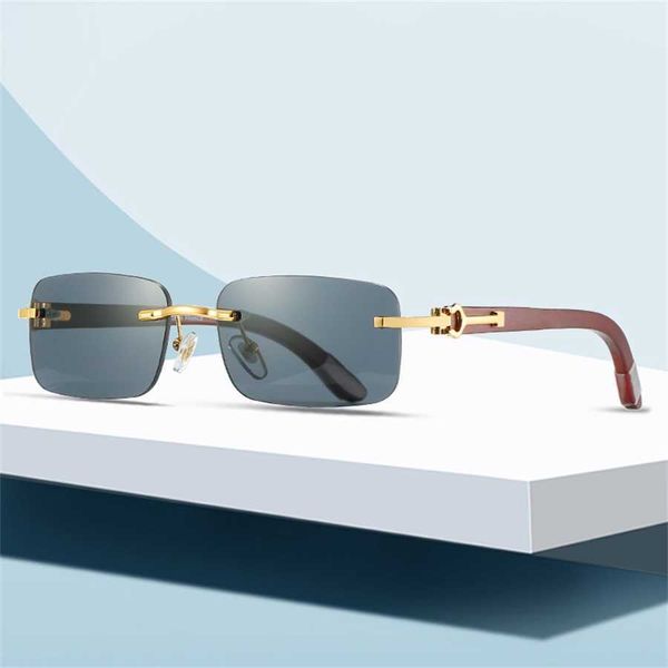

sunglasses 2023 new new frameless sunglasses original wooden leg catapult men's fashion optical frame, White;black