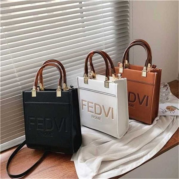 

handbag 2023 fashion women's bag leather quality handbag and temperament red letter bag