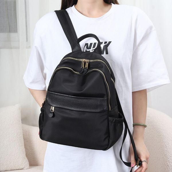 

women men backpack style genuine leather fashion casual bags small girl schoolbag business lapbackpack charging bagpack rucksack sport&outdo