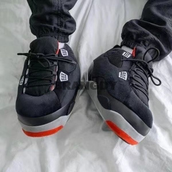 

slippers winter warm slippers women cute home slippers ladies  interior floor shoes woman house sneakers slider 35-43 big size 23031, Black