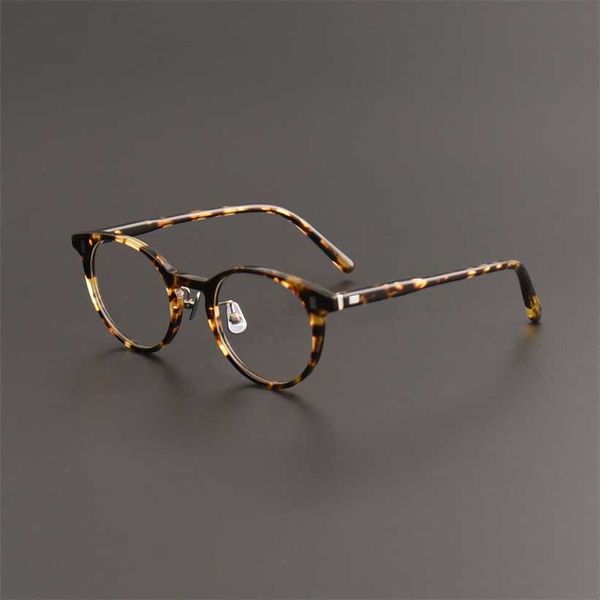 

sunglasses 2023 new designer's handmade high-density plate eyeglass frame personalized fashion men and women can the degree of myopia, White;black