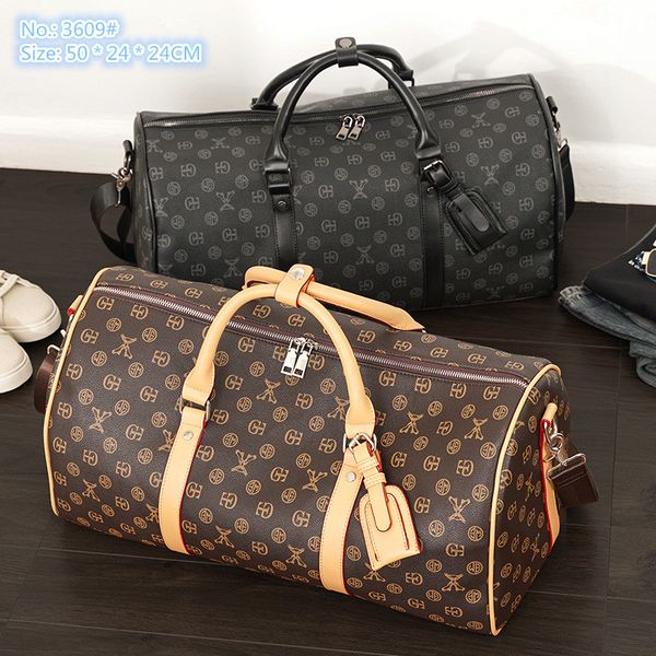 

factory wholesale men shoulder bags 2 colors street popular letter printing fitness bag trend contrast leather handbag horizontal wear-resis