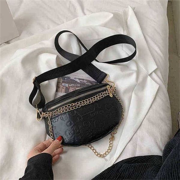 

handbag 2023 fashion women's bag leather quality handbag women's summer korean embossed chain women's chest messenger purse w
