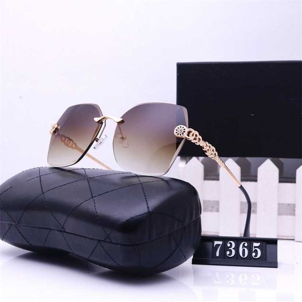 

sunglasses 2023 new overseas sunglasses men's and women's frameless travel fashion glasses 7365, White;black