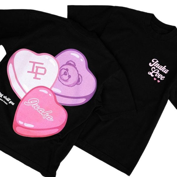 

women's tshirt inaka power men cotton 240g love tee ip us size 230311, White