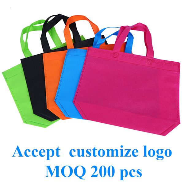 

shopping bags 20 pieces non woven eco promotional recyle tote custom make printed 230313