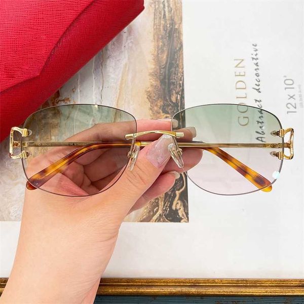 

sunglasses 2023 new ins kajia advanced frameless men's casual personalized ultra-light fashion paty sunglasses, White;black