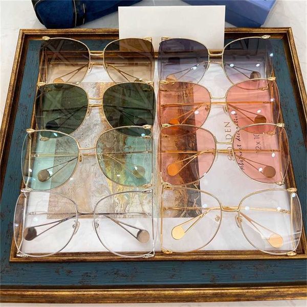 

sunglasses 2023 new ins trendsetter metal large frame ni net red same slim sunglasses gg0252, White;black