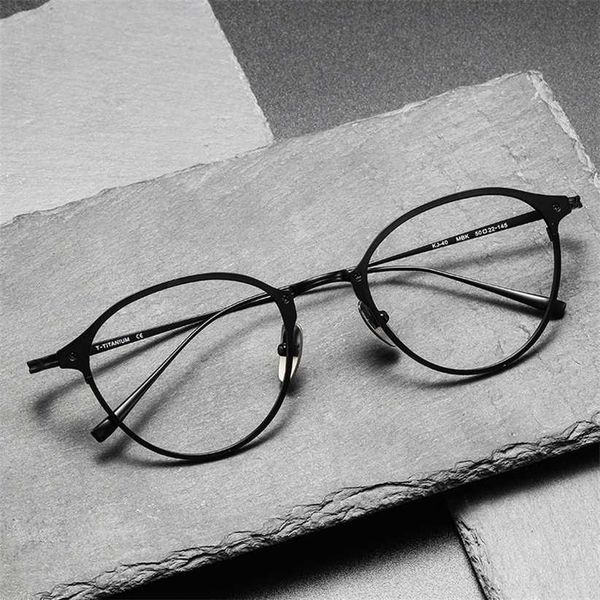 

sunglasses 2023 new japanese gold glasses the same kj-40 can be equipped with a short-sighted elliptical pure titanium mesh red eye frame, White;black