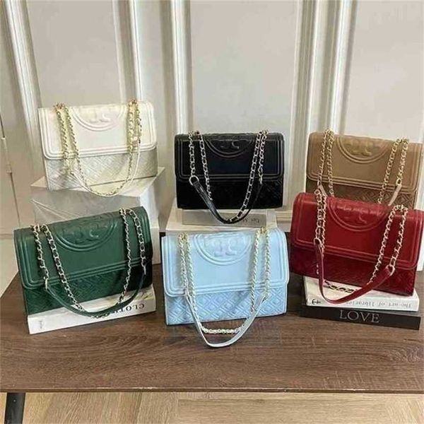 

handbag 2023 fashion women's bag leather quality handbag sense women's chain shoulder messenger lingge square bag