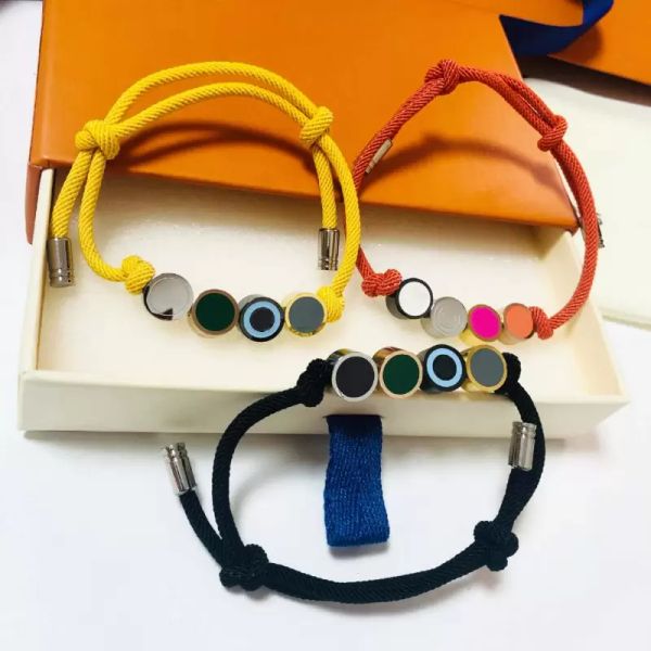 

hand knotted pendant bracelet designer bracelet love bracelet men s and women s jewelry adjustable bracelet fashion jewelry 4 colors, Golden;silver